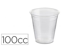 100 vasos de plástico transparente 100c.c.